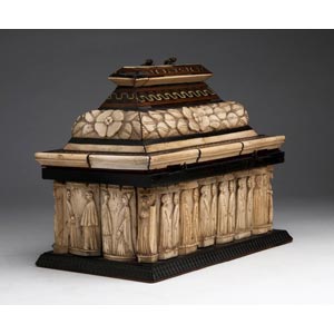 A Casket with carved bone panels ... 