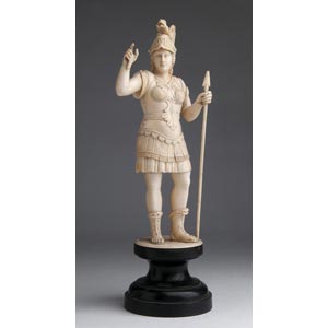 Athena. A carved ivory figure - France, ... 