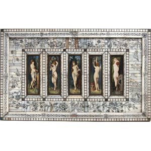 A carved ivory Liberty painting depicting ... 