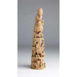 A carved ivory figure of Christ as ... 