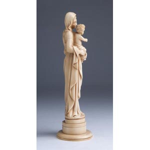 Virgin and Child.  A carved ... 