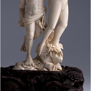 Apollo & Daphne. A carved ivory ... 