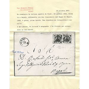 29.9.1861, Lettera da Fondi per ... 
