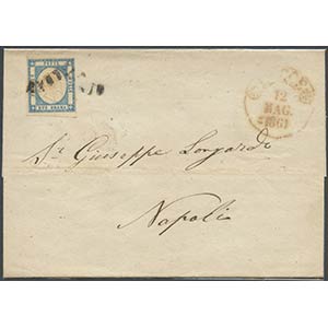 12.05.1861, Letter from Lecce to Naples ... 