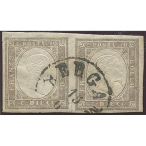 1861, 10c. N.14Cd paired, used. (A/B ... 
