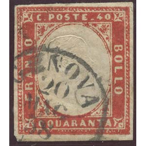 1858, 40c. N.16A Scarlet Red, used (A)
