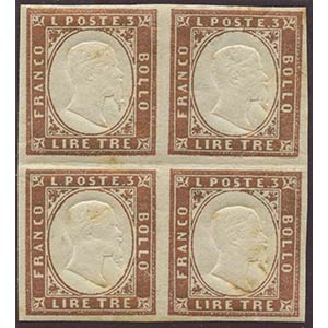 1861, 3L. N.18 Copper. The two upper stamps ... 