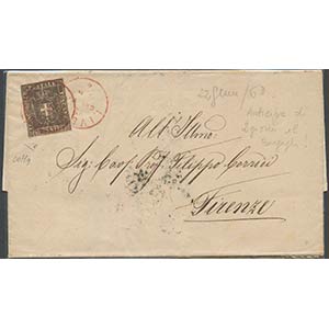 22.01.1860, Letter from Livorno to ... 
