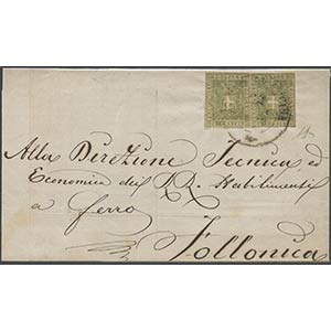 1860, Lettera da Fitto di Cecina per ... 