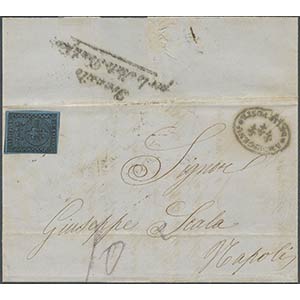 Letter from Parma to Naples posted with a ... 