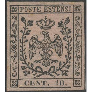1852, 10c. N.9 Rosa, MH. (A) (Sorani) 