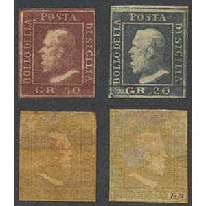 1859, 20gr e 50gr. Both oily prints. New and ... 