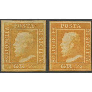 1859, 1/2 gr. N.1/2 first and second plate. ... 