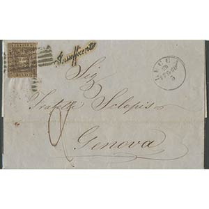 20.2.1860, Letter from Lucca to Genoa posted ... 