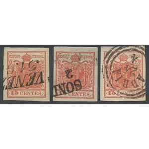 1850, 15c. The N.4 type in three different ... 