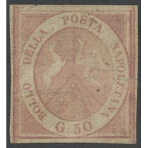 1858, 50gr Violet Pink N.14a original but ... 
