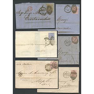 1875, noteworthy lot of 6 letters addressed ... 
