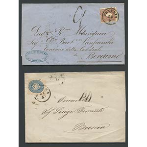 1859, two items of postal history.