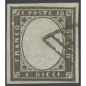 1860, 10c. Greyish Black N.14Bc. (Lux) ... 