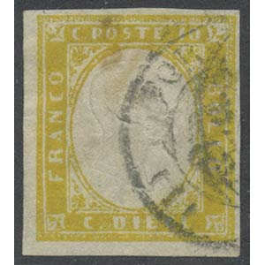 1862, 10c. Olive Yellow N.14Dc. (A) (Cert. ... 