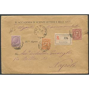 03.07.1887 Letter from Palermo to Naples ... 
