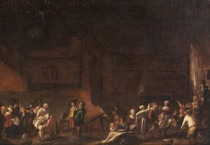FLEMISH ARTIST, 17th CENTURYNight party in a ... 