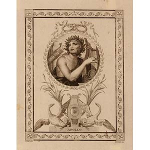 Apollo and the Musesstipple engraving, 27,8 ... 