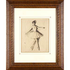 The ballet dancerDrypoint, 29,5 x 23,5 cm ... 