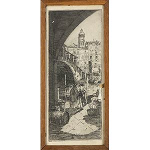 Guido Colucci (1877-1949)Ponte del Rialto in ... 
