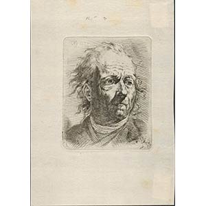Master CBPortrait of a man, 1770Etching, ... 