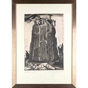 Ernst Fuchs (1930-2015)La Torre di Babele ... 