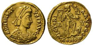 Honorius (393-423). AV Solidus (20.5mm, ... 