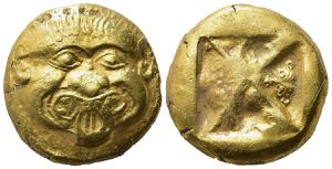 Attica, Athens, c. 520 BC. Gilt metal ... 