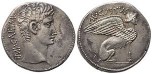 Augustus (27 BC-AD 14). Replica of AR ... 