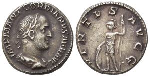 Gordian II (AD 238). Replica of AR Denarius ... 