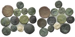 Lot of 13 Greek Æ coins, to be catalog. Lot ... 