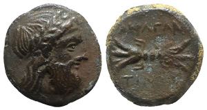 Sicily, Akragas, c. 300-287 BC. Æ (12mm, ... 