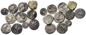 Mixed lot of 11 AR Greek and Roman ... 