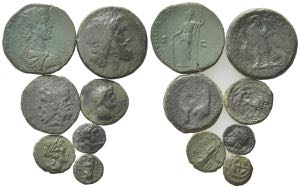 Mixed lot of 7 Æ Greek and Roman Imperial ... 