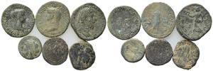 Mixed lot of 6 Æ Greek and Roman Imperial ... 