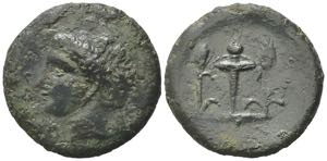 Sicily, Alaisa Archonidea, 344-339/8 BC. Æ ... 