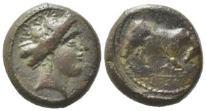 Sicily, Alontion, c. 280-270 BC. Æ (17mm, ... 