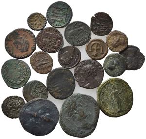 Mixed lot of 19 Roman Imperial and Byzantine ... 
