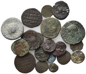 Mixed lot of 19 Roman Imperial, Byzantine ... 