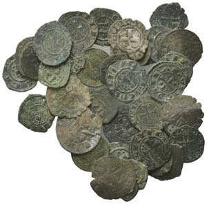 Lot of 37 Æ and BI Medieval coins, to be ... 