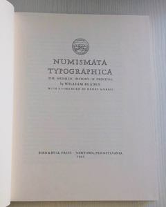 Blades W. Numismata Typographica The ... 