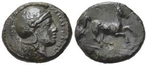 Sicily, Kamarina, c. 339-317 BC. Æ (16mm, ... 