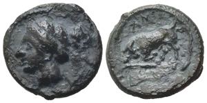 Sicily, Kamarina, c. 339/8-300 BC. Æ ... 