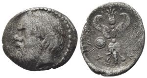 Sicily, Katane, c. 415/3-404 BC. AR Litra ... 