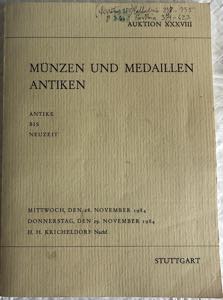 Kricheldorf H.H. Auktion XXXVIII Munzen und ... 